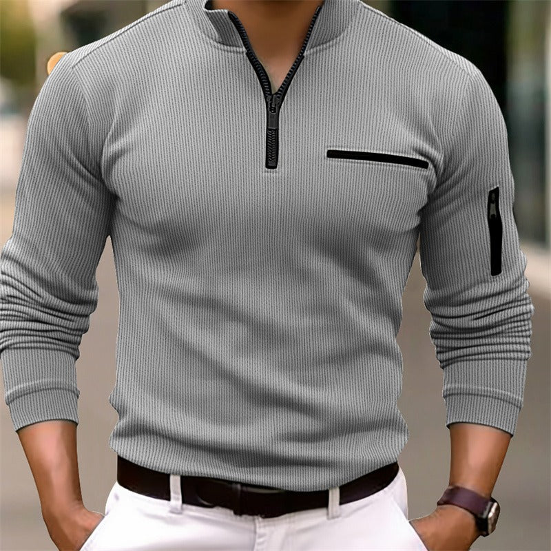 π§₯ Men's long-sleeved shirt with zipper β Modern, masculine, and stylish