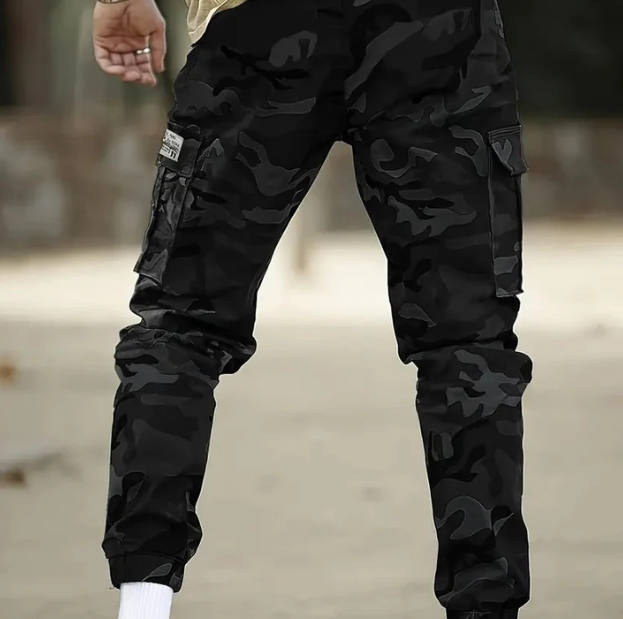 Sturdy, multi-pocket utility pants for men