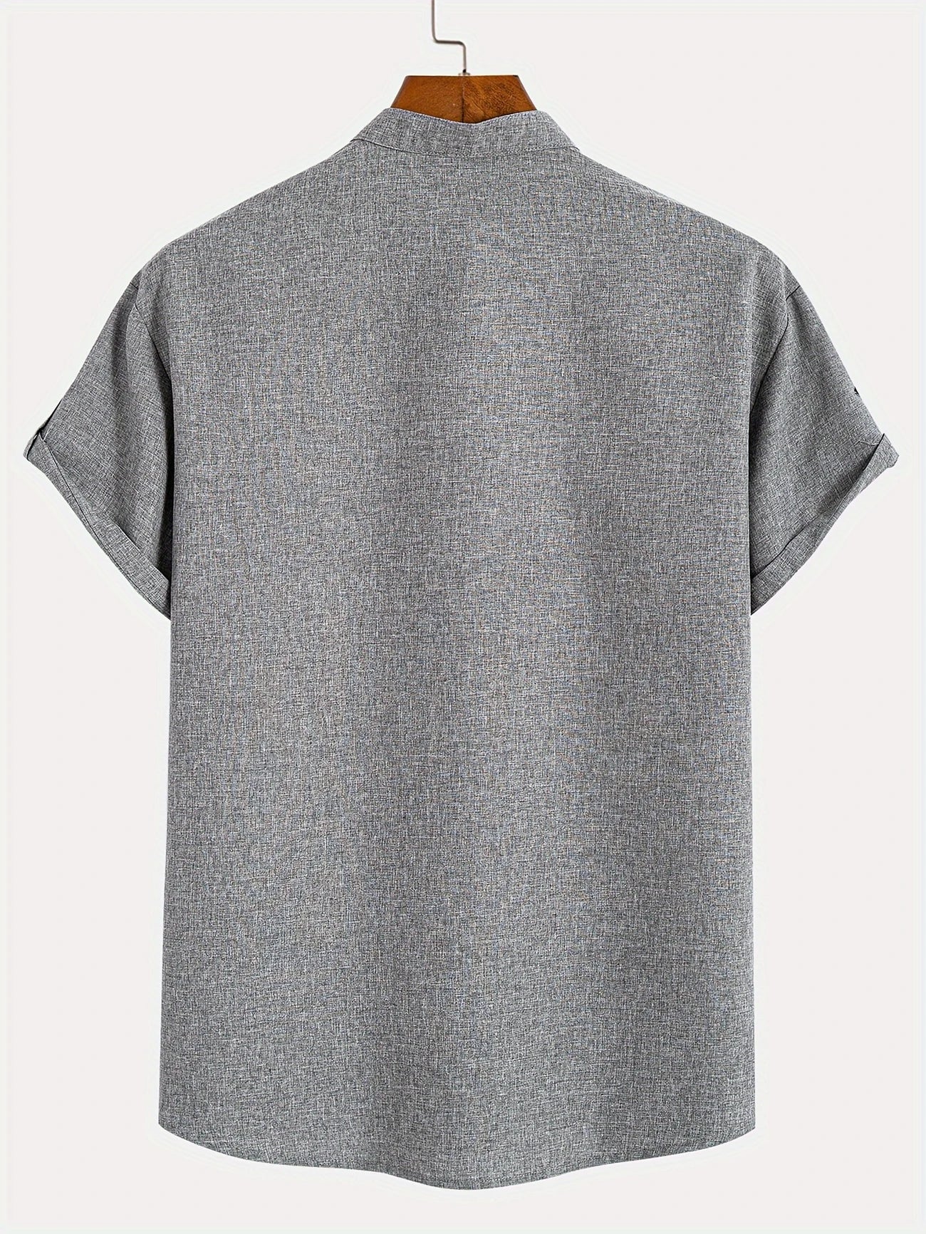 Findenal™ | Stylish short-sleeve shirt with a stand-up collar