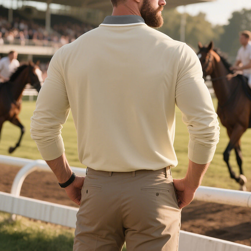 Men's long-sleeved polo shirt – elegance, comfort, and modern style