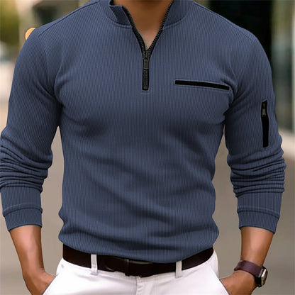 🧥 Men's long-sleeved shirt with zipper – Modern, masculine, and stylish