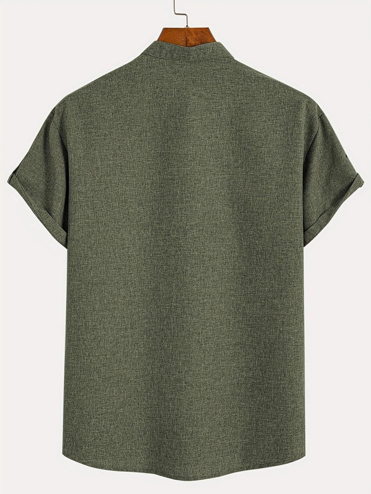 Findenal™ | Stylish short-sleeve shirt with a stand-up collar