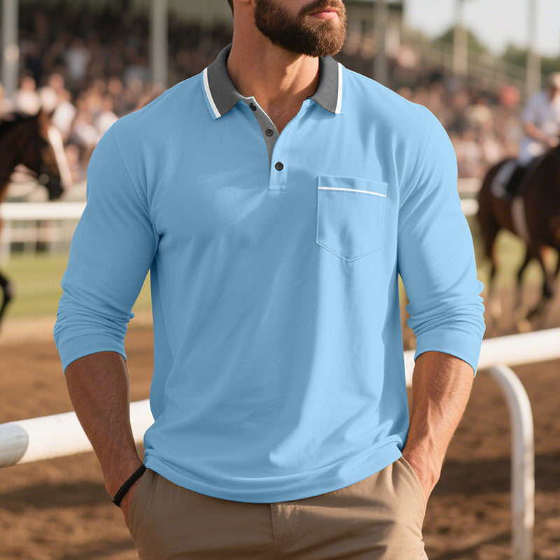 Men's long-sleeved polo shirt – elegance, comfort, and modern style