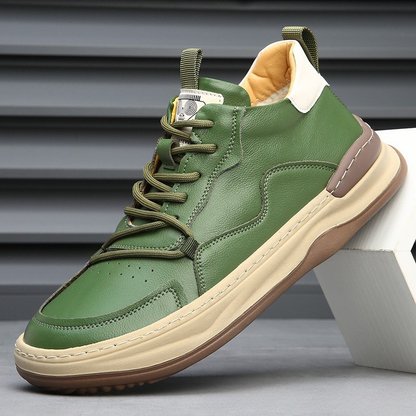 RICCARDO LEATHER TRAINERS