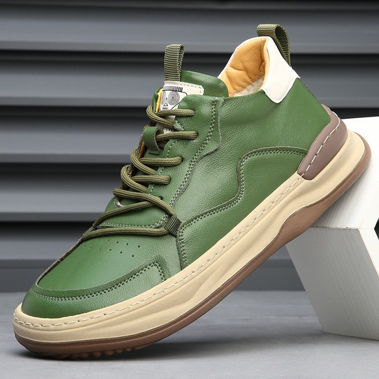 RICCARDO LEATHER TRAINERS