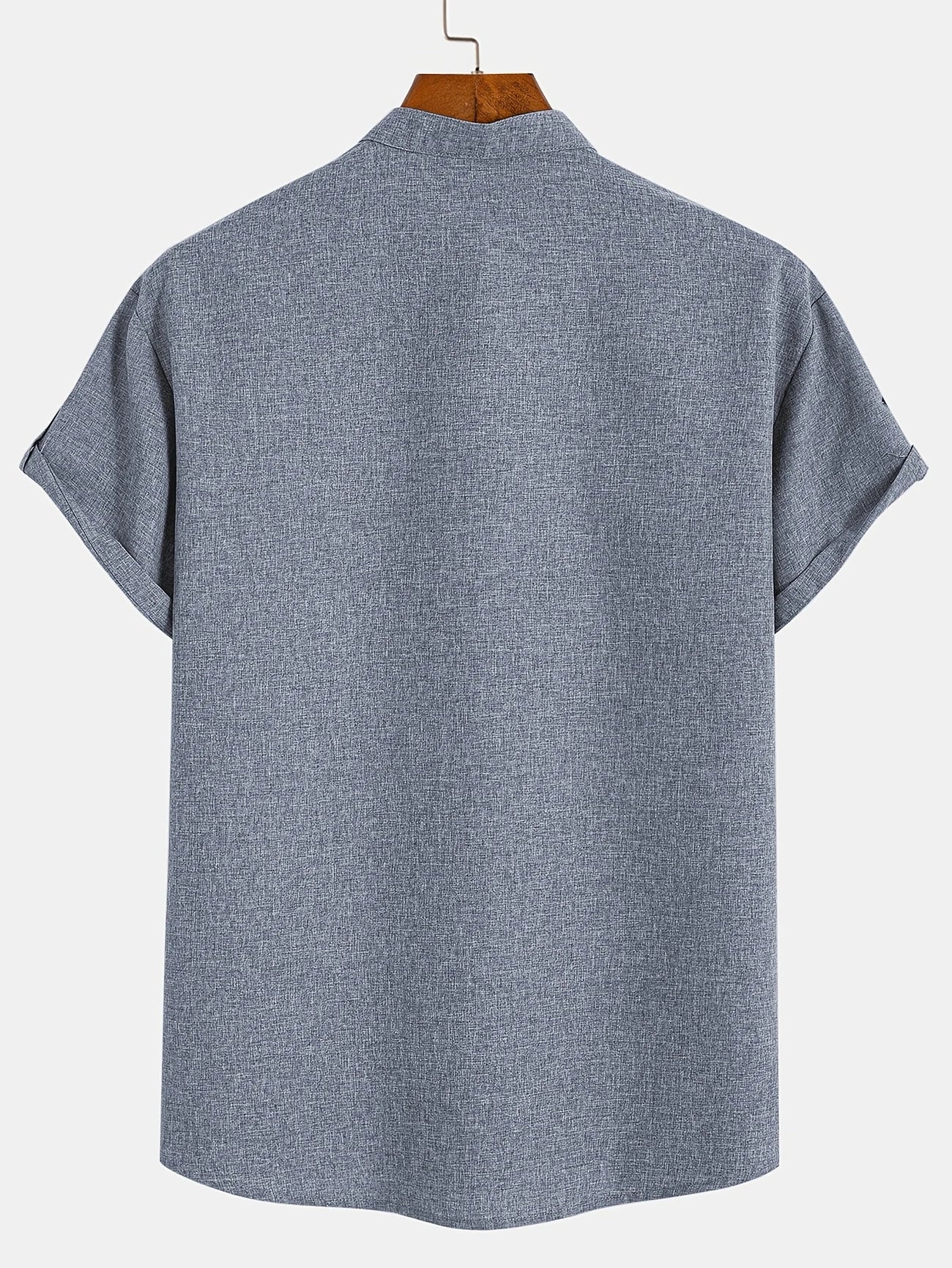 Findenal™ | Stylish short-sleeve shirt with a stand-up collar