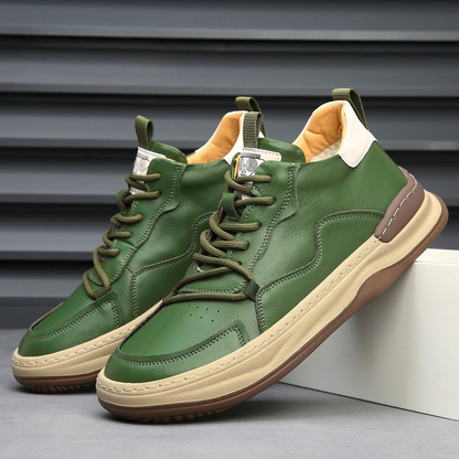 RICCARDO LEATHER TRAINERS