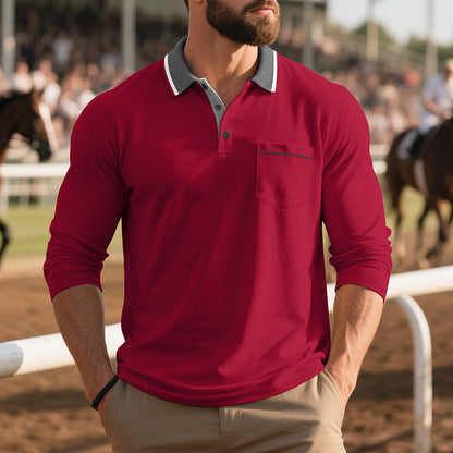 Men's long-sleeved polo shirt – elegance, comfort, and modern style