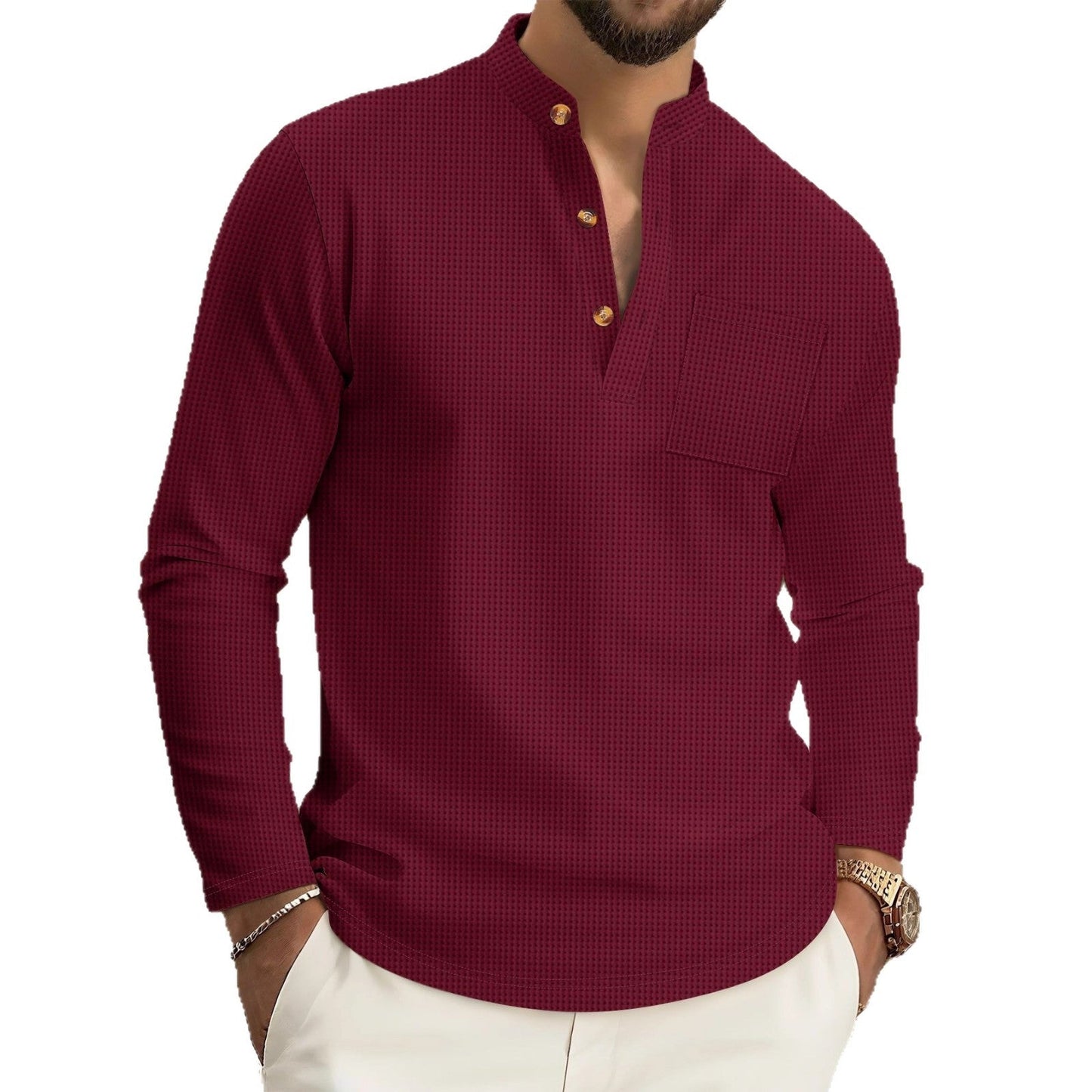 Men’s textured cotton shirt – effortless elegance and everyday comfort