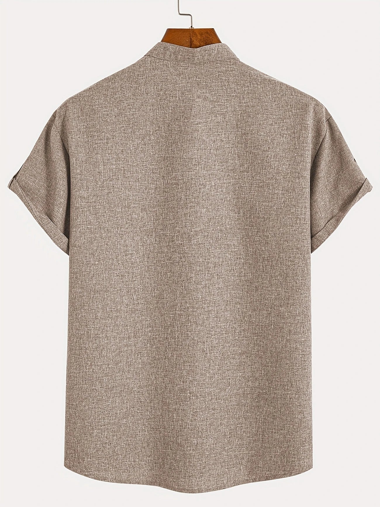 Findenal™ | Stylish short-sleeve shirt with a stand-up collar