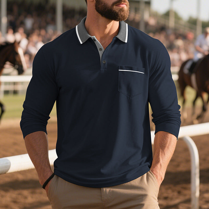 Men's long-sleeved polo shirt – elegance, comfort, and modern style