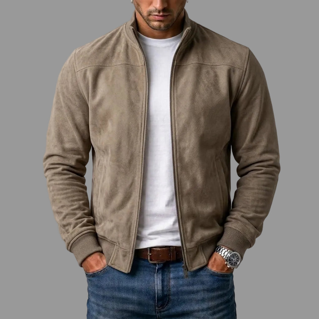 Jackson | Suede Bomber Jacket