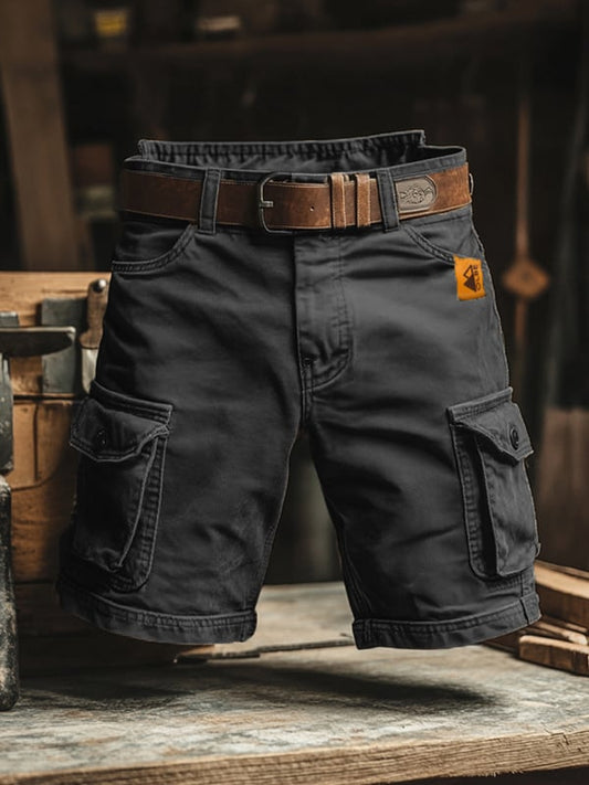 Retro cargo shorts with multiple pockets