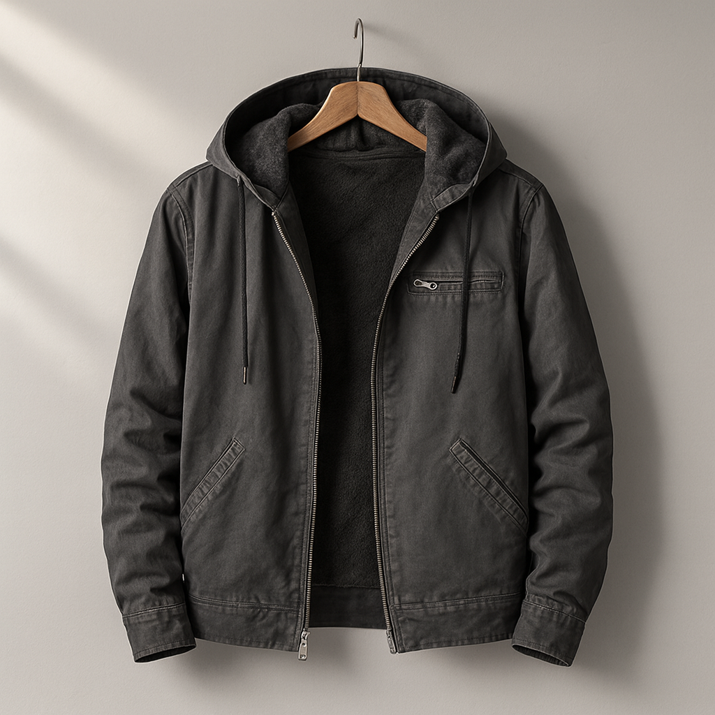 Men's casual jacket with fleece lining – Casual, comfortable, and stylish