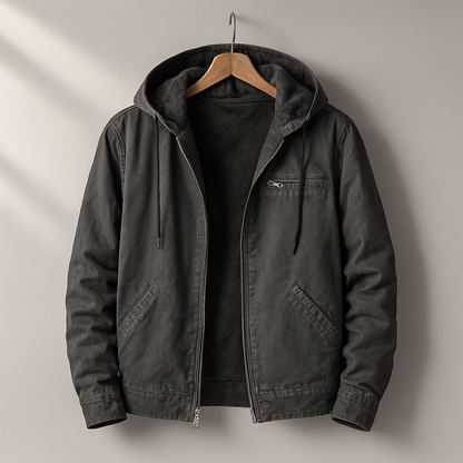 Men's casual jacket with fleece lining – Casual, comfortable, and stylish