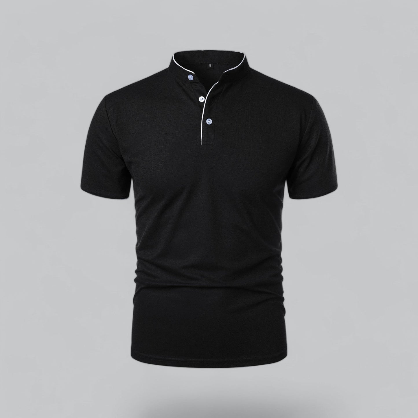 Arthur | Collarless Polo Shirt