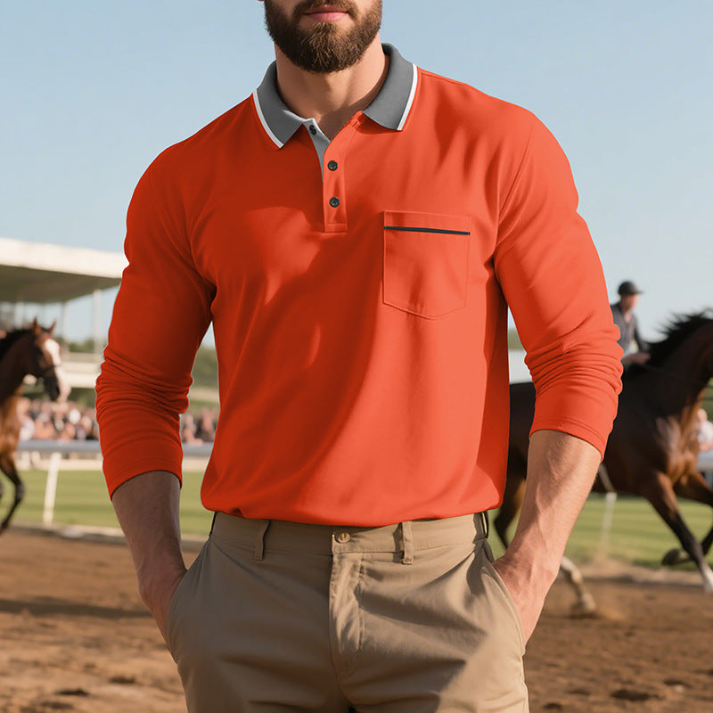 Men's long-sleeved polo shirt – elegance, comfort, and modern style