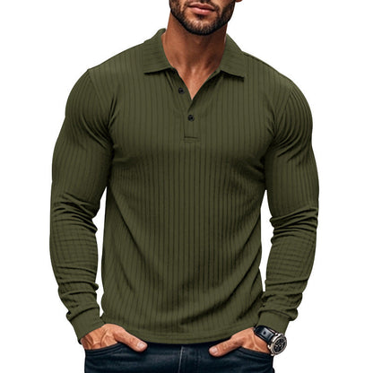 Ribbed men's polo shirt – masculine style & modern comfort
