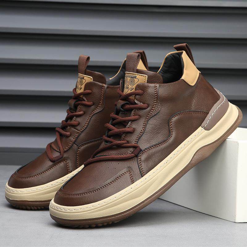 RICCARDO LEATHER TRAINERS