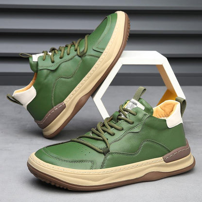 RICCARDO LEATHER TRAINERS