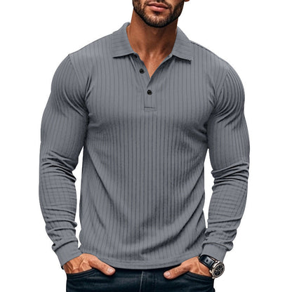 Ribbed men's polo shirt – masculine style & modern comfort