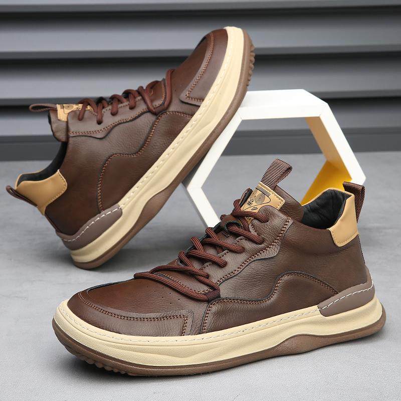 RICCARDO LEATHER TRAINERS