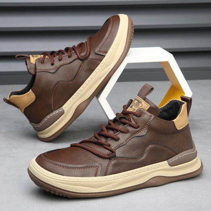 RICCARDO LEATHER TRAINERS
