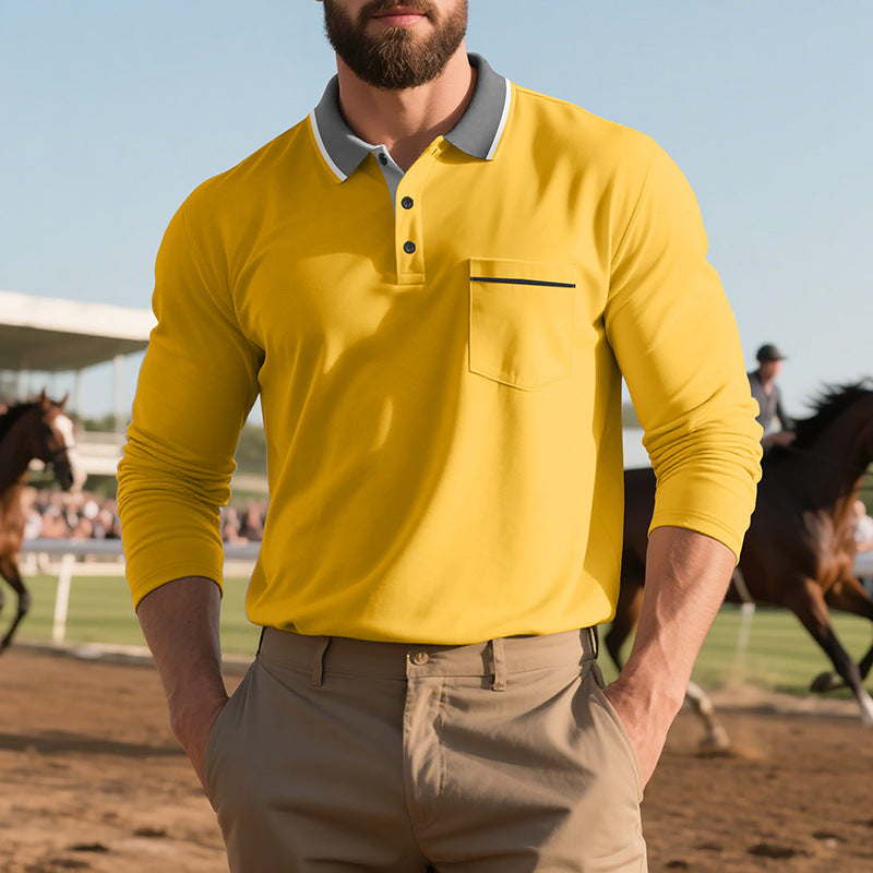 Men's long-sleeved polo shirt – elegance, comfort, and modern style