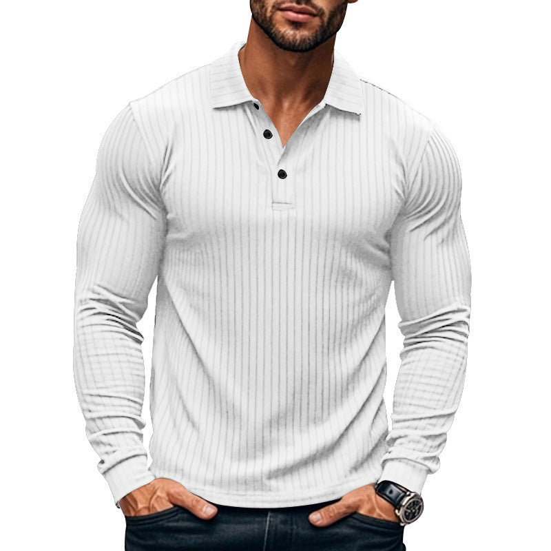 Ribbed men's polo shirt – masculine style & modern comfort
