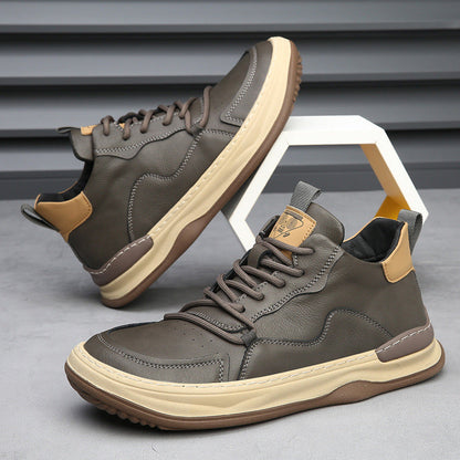 RICCARDO LEATHER TRAINERS
