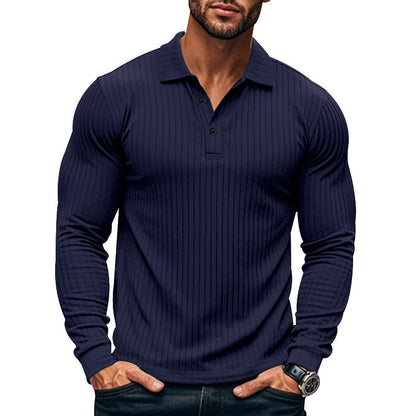 Ribbed men's polo shirt – masculine style & modern comfort