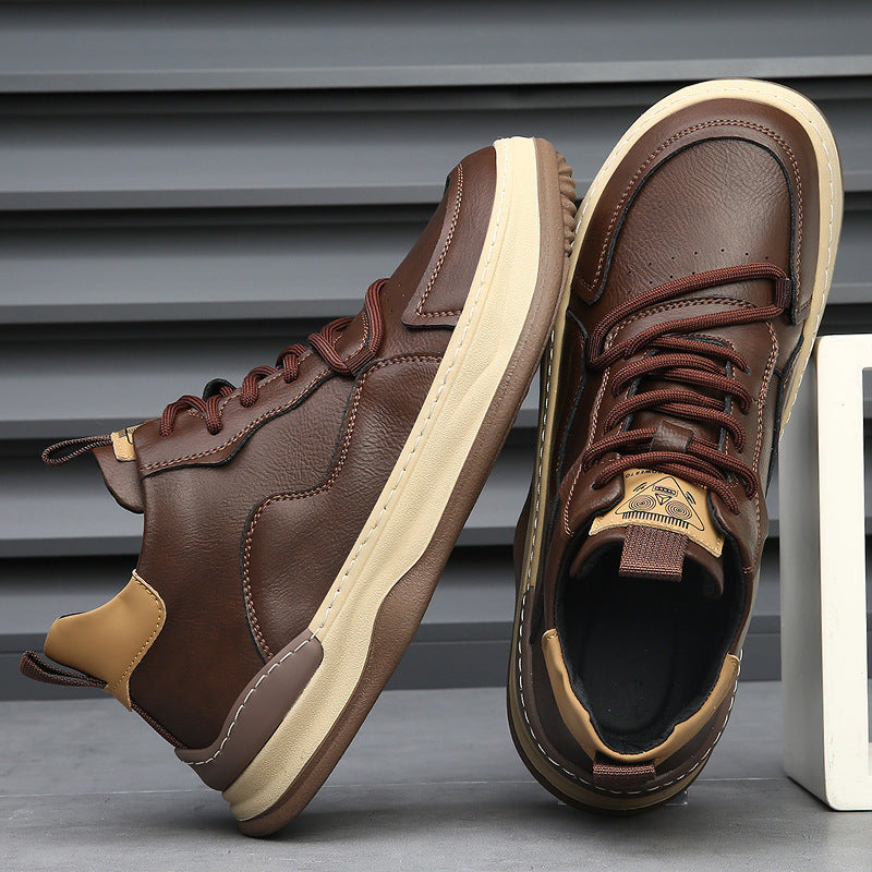 RICCARDO LEATHER TRAINERS