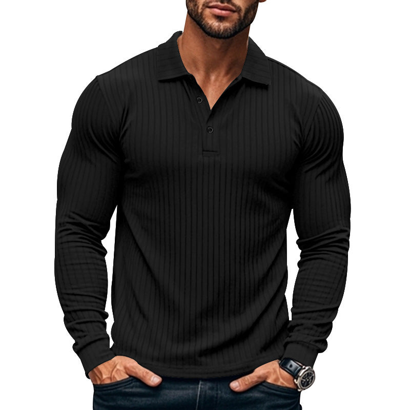 Ribbed men's polo shirt – masculine style & modern comfort