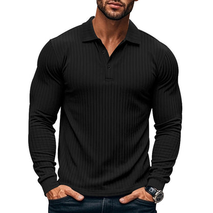 Ribbed men's polo shirt – masculine style & modern comfort