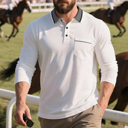 Men's long-sleeved polo shirt – elegance, comfort, and modern style
