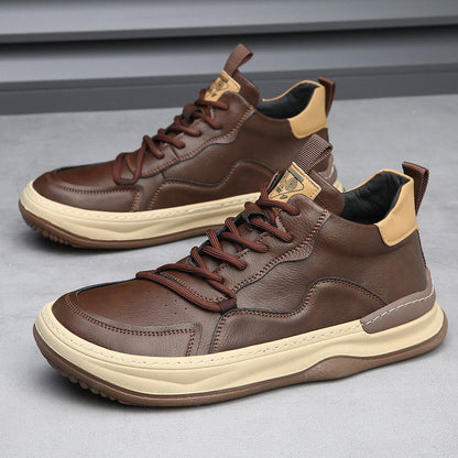 RICCARDO LEATHER TRAINERS