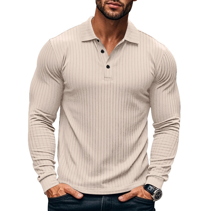 Ribbed men's polo shirt – masculine style & modern comfort