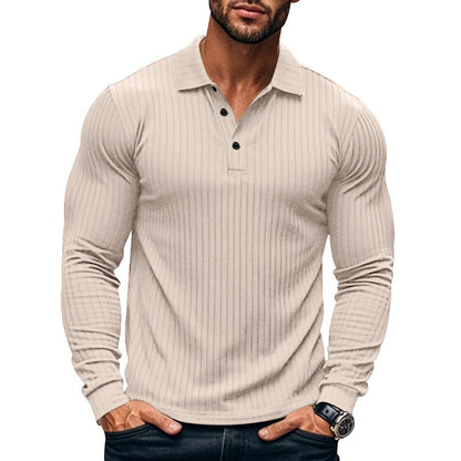 Ribbed men's polo shirt – masculine style & modern comfort