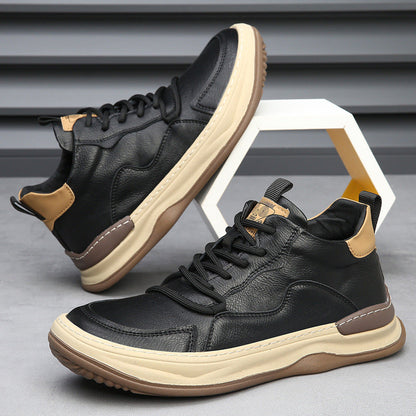 RICCARDO LEATHER TRAINERS
