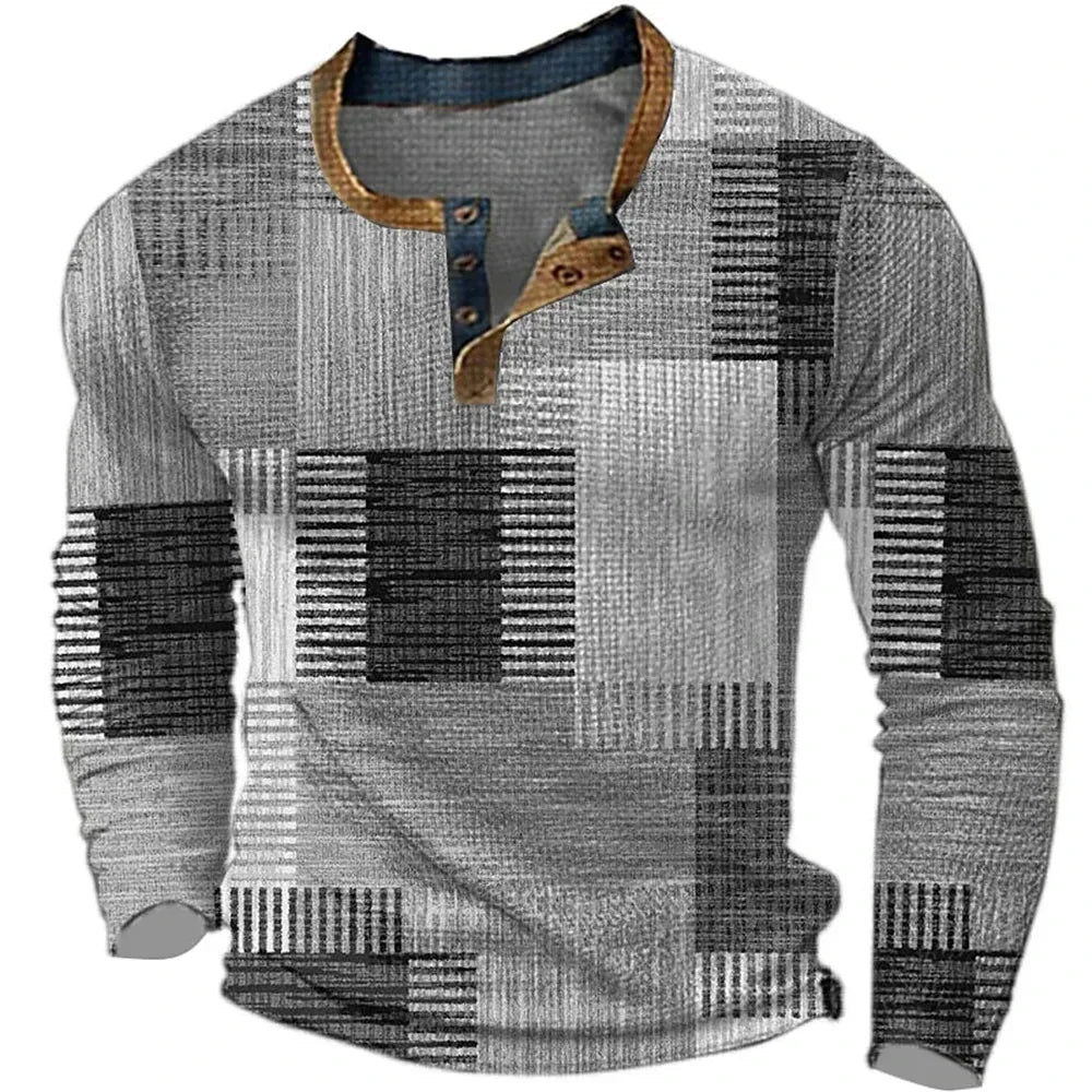 Colorful men's long-sleeve shirt