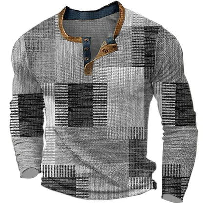 Colorful men's long-sleeve shirt