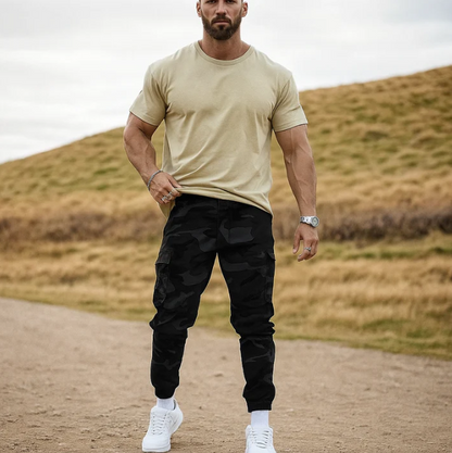 Sturdy, multi-pocket utility pants for men