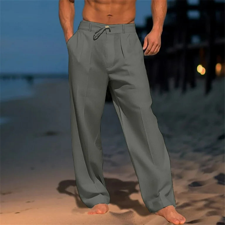 Michael | Plain Linen Trousers