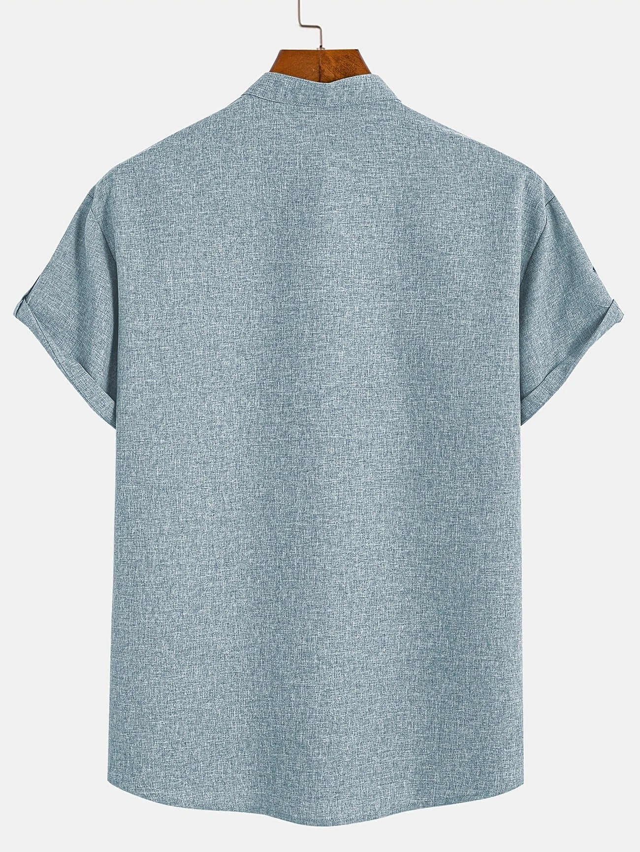 Findenal™ | Stylish short-sleeve shirt with a stand-up collar