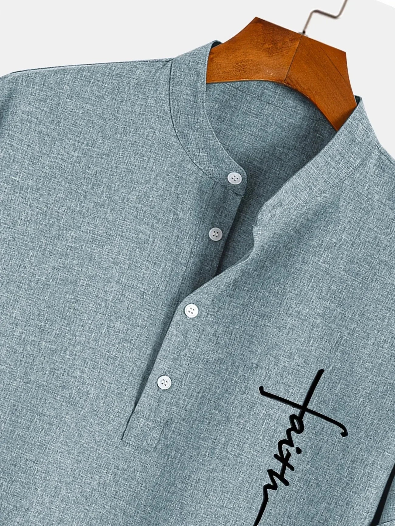 Findenal™ | Stylish short-sleeve shirt with a stand-up collar