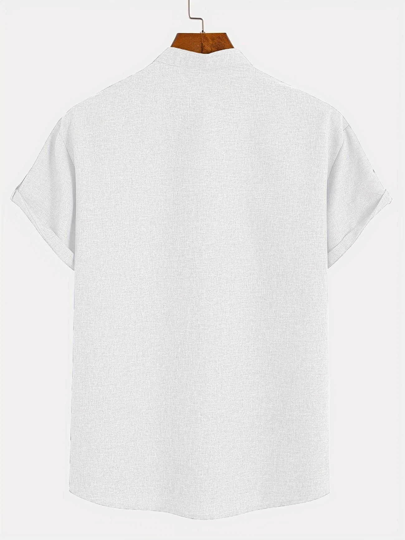 Findenal™ | Stylish short-sleeve shirt with a stand-up collar