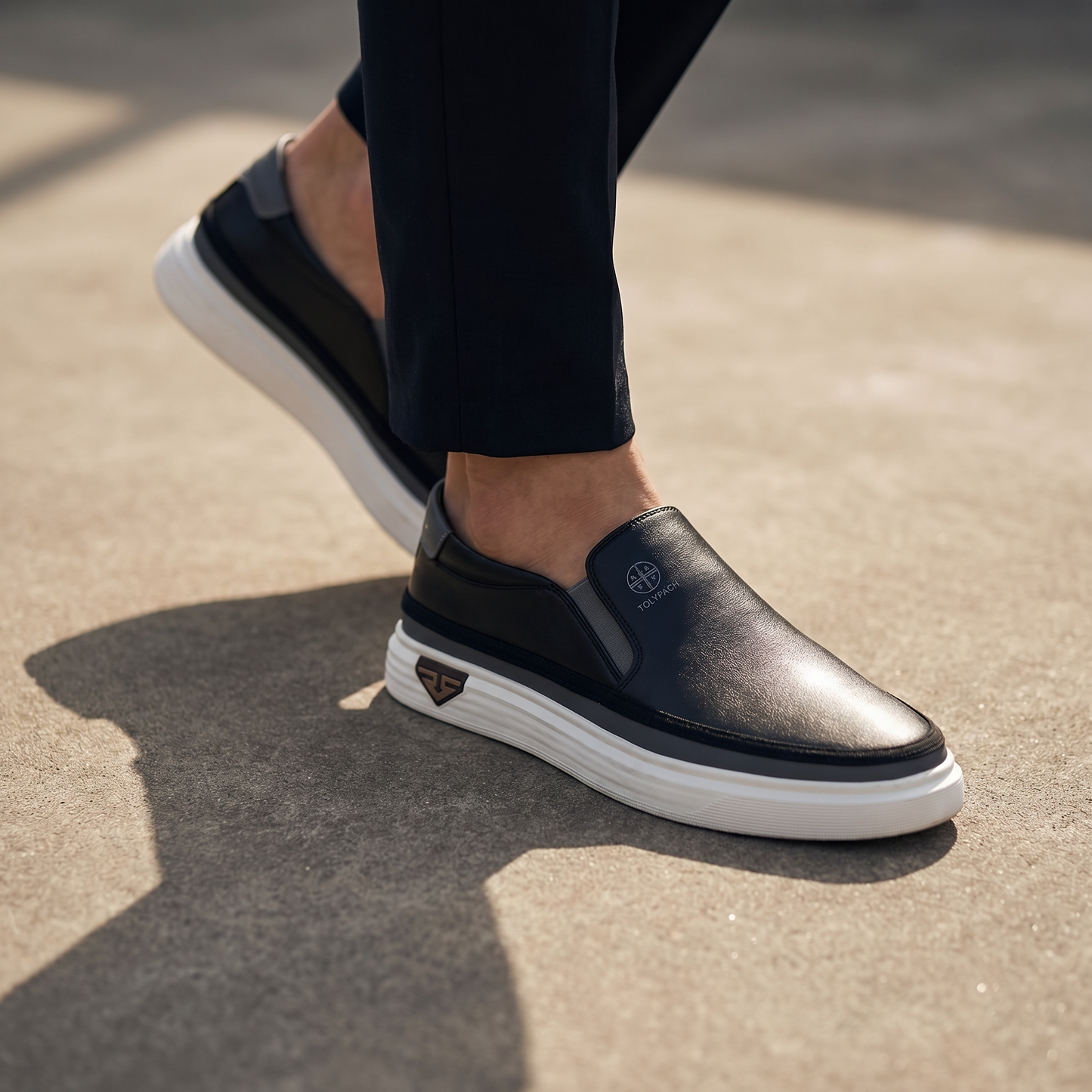Findenal – Men's Leather Slip-On Sneakers
