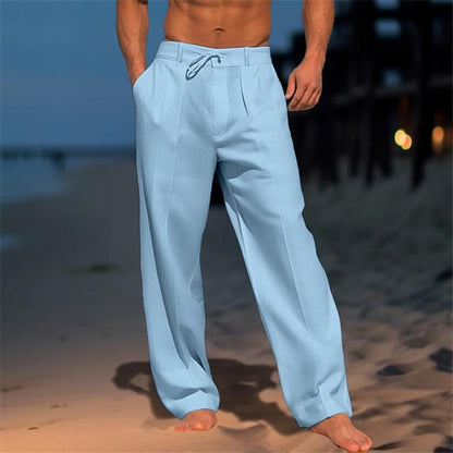 Michael | Plain Linen Trousers