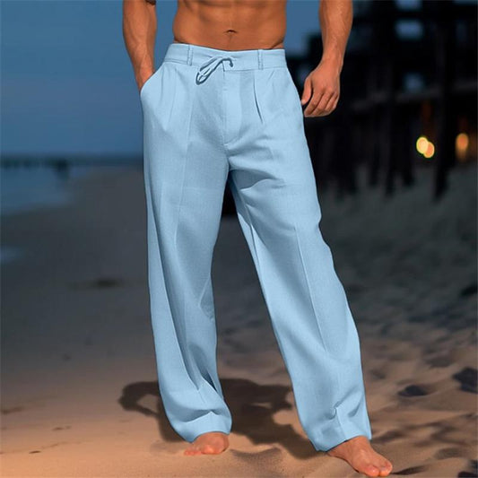 Michael | Plain Linen Trousers