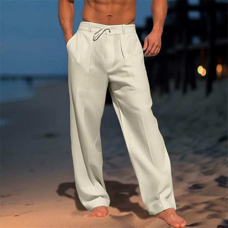 Michael | Plain Linen Trousers